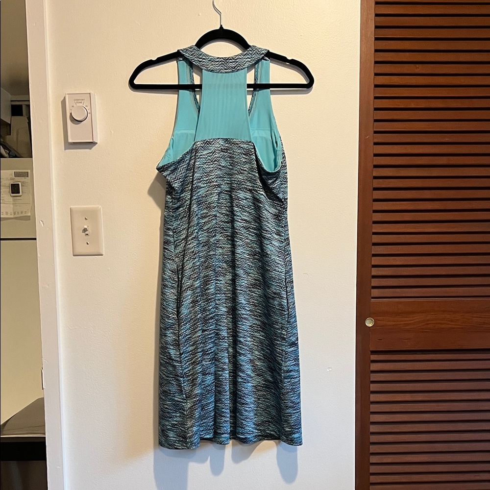 MPG Teal and Black Patterned Summer dress - Picture 6 of 8